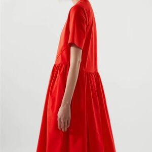 COS Vibrant Red Midi Dress
